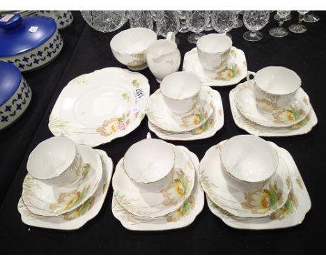 Roslyn China tea service in the Lily pattern 