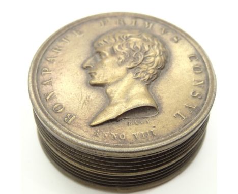 Brass Bonaparte snuff box D: 50 mm 