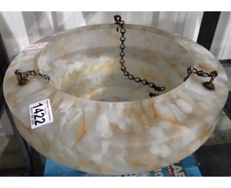 Edwardian glass Art Deco type ceiling light shade 