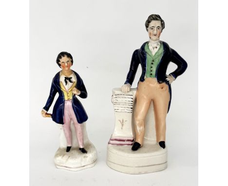 HISTORICAL: Two Staffordshire Pottery Portrait Figures, including a figure of Sir Robert Peel; and possibly Richard Cobden,Pe