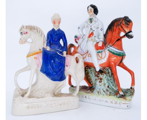 ROYALTY: Four Staffordshire Pottery Flatback Portrait Figures, modelled as 'Prince of Wales' and 'Queen Mary'; and 'King Edwa