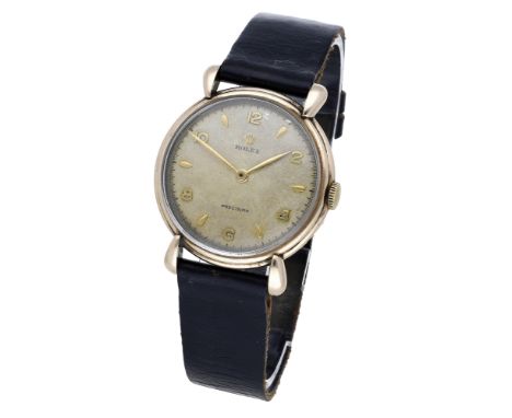 Rolex. A gold wristwatch, Ref. 4516, Precision, circa 1955. Movement: manual winding, Patented Superbalance, 17 jewels. Dial: