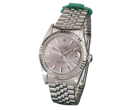 Rolex. A stainless steel automatic wristwatch with date and bracelet, Ref. 1603, Datejust, circa 1970. Movement: cal. 1570, a