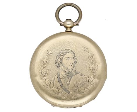Patek, Genewie. A gold hunting cased watch made for the Polish market with engraved portrait of the Polish General Tadeusz Ko