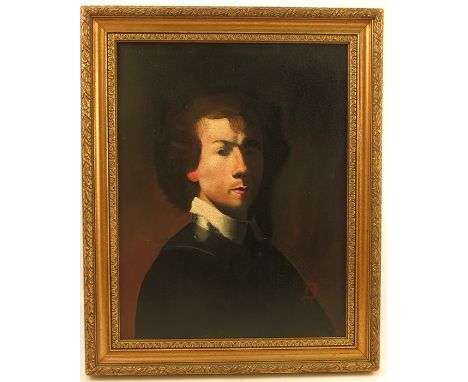 David Tassell, oil on board, a portrait of Rembrandt after the original, 17.5ins x 13.5ins