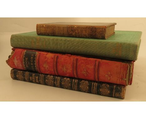 A collection of books relating to pigeons, The Pigeon Book by W. B. Tegetmeier 1868, The Illustrated Book of Pigeons, with St
