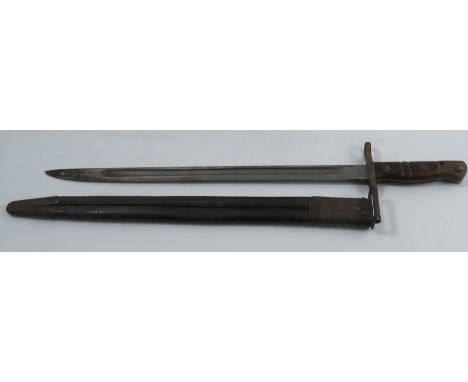 A US 1917 bayonet, with scabbard, length 23ins