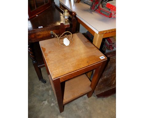 AN ART DECO HALL TABLE WITH LAMP