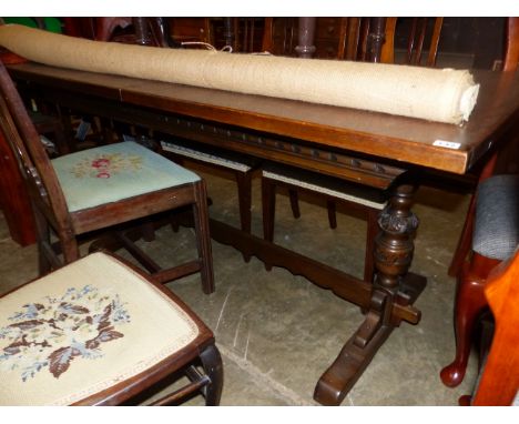 AN OAK REFECTORY TYPE TABLE