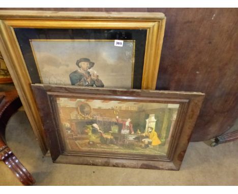 A PRINT IN EGLOMISEY AND ONE OTHER FRAME  