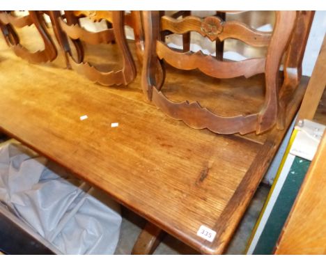 AN OAK REFECTORY TABLE