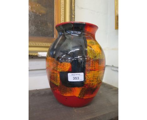 A Poole Pottery Gemstone pattern vase, 25cm high