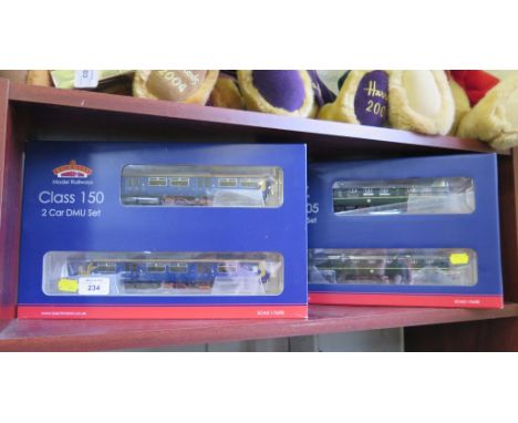 HO Gauge: Bachman Branch-Line: 32-925 Class 150 2 car DMU set - First Northwestern and 31-537 Class 105 2 car DMU Set BR Gree