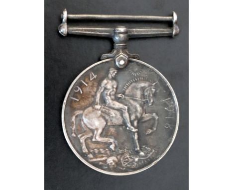 Military Interest, WWI Medal, Awarded To 7896 PTE J. E CRAVEN W. YORK. R 