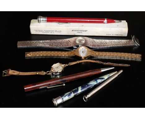 Mixed Lot Comprising Samson Mordon Marble Propelling Pencil, 2 Ladies Ingersoll Manual Wind And A Timex Together With A Boxed
