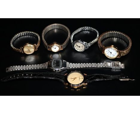 6 Ladies Watches To Include Braddon LCD Quartz, Lafavre, Ingersoll, Amertime And Timex 