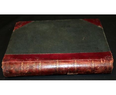 A hand made book called Architectural sketches - made up from various issues of "The Builder" from 1/6/1867 to 2/11/1872 