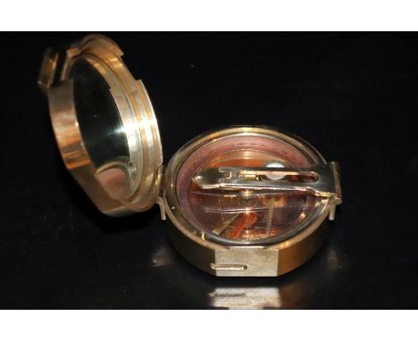 Brass Cased Compass Ross London Natural Sine 