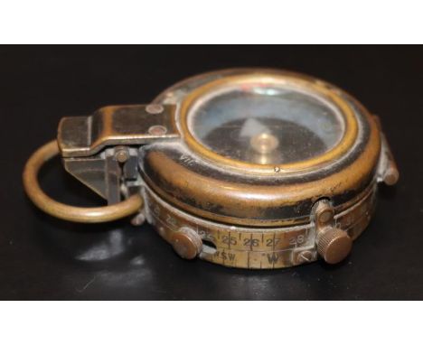 WWI Military Compass, Short &amp; Mason Ltd London, Verners VII No. 15189 1915 