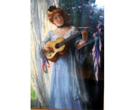 Henry Meynell Rheam (1859-1920) Newlyn School Artist, Mixed Media Pastel And Watercolour, Portrait Of A Lady. Monogrammed And