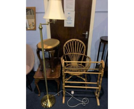 A stool, lamp, towel rail etc.