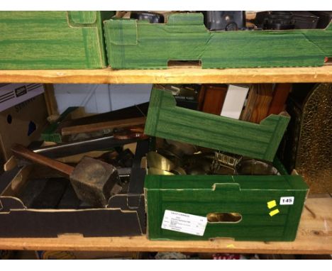Three boxes of assorted tools etc.