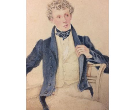 A Georgian watercolour, portrait of a gentleman