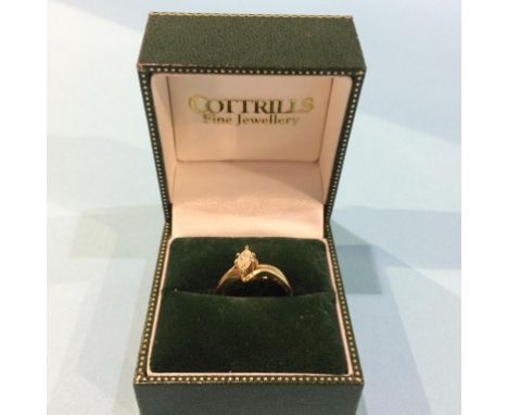 A diamond ring, stamped '14k', 3.6g