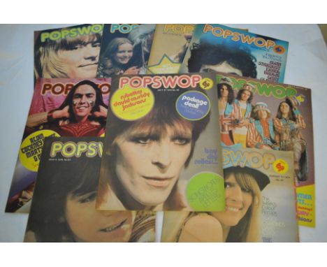 Popswop Magazines, twenty Popswop Magazines from 1974 with cover stars including Slade, David Bowie, David Essex, Sweet, Mich