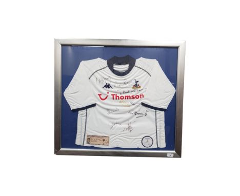 FRAMED SIGNED TOTTENHAM HOTSPUR SHIRT WITH MATCH TICKET V SUNDERLAND 2003 