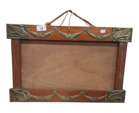VINTAGE WOODEN AND BRASS FRAME 