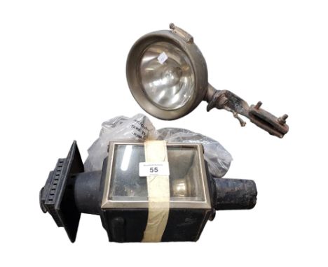 OLD CARRIAGE LAMP &amp; OLD BRASS LAMP 
