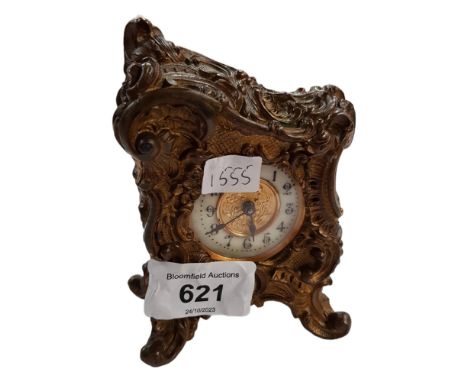 VICTORIAN GILT DESK CLOCK 