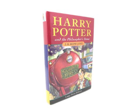 Harry Potter and The Philosopher's Stone, Large Print Edition, Bloomsbury, First Edition, signed by cast members, ISBN 0 7475