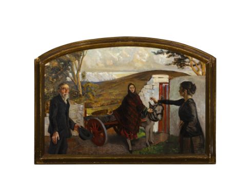 Seán Keating PPRHA HRA HRSA (1889 -1977)  The Trinity  Oil on board, 55 x 83cm (21½ x 32½")  Signed  The Trinity is most comm