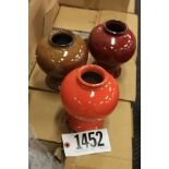 Vase Pottery VR272-06 mixed colors