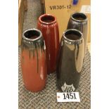 Vase Pottery 12" Mixed colors VR301-12