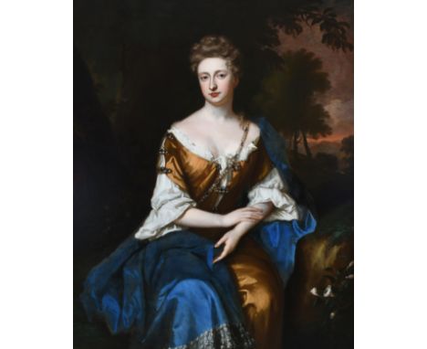 Sir Godfrey Kneller Bt. (1646-1723) Portrait of Lady Anne Walpole (1657-1722), three-quarter-length, wearing a gold dress and