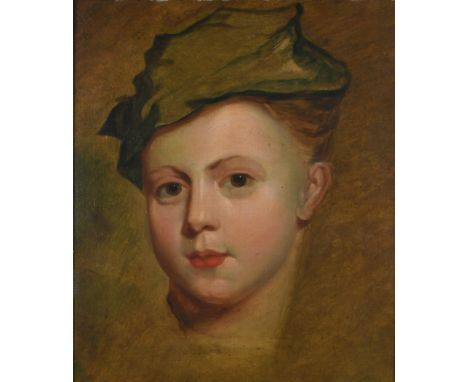 English School c.1720 Portrait study of a boy wearing a green cap Oil on canvas 30.2 x 24.9cm; 11¾ x 9¾in Provenance: Purchas