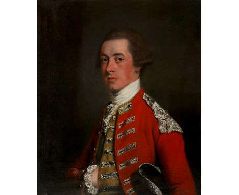 Thomas Beach RA (1738-1806) Portrait of Robert Helyar (1747-1770) in uniform Inscribed by a later hand Robert Helyar Aged 20 