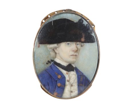 λAttributed to Patrick McMoreland (Scottish 1741-after 1809)Portrait miniature of a gentleman wearing naval uniform Oval, in 
