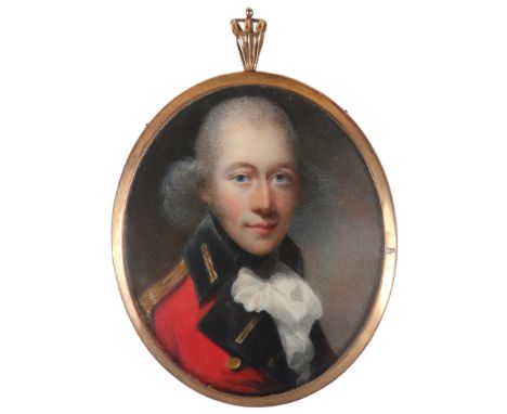 λHorace Hone ARA (1754-1825) Portrait miniature of Lieutenant Sir Richard McQuire, wearing the uniform of the 61st Foot (Sout