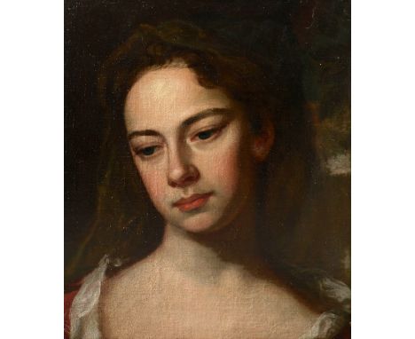 Attributed to Sir Godfrey Kneller (1646-1723) Portrait study of a young woman Oil on canvas 36 x 30.5cm; 14¼ x 12in Unframed