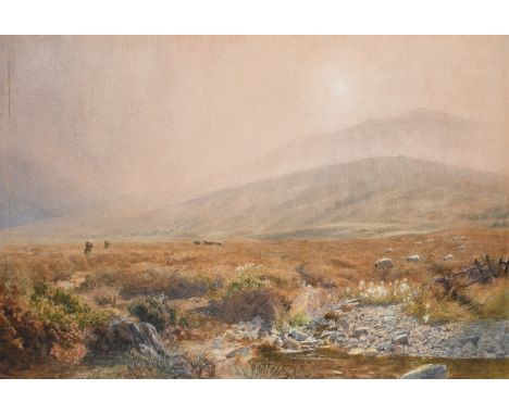 Alfred William Hunt RWS (1830-1896) Sunlight through the clouds Signed and dated A W Hunt/1875 (lower right to boulder) Water