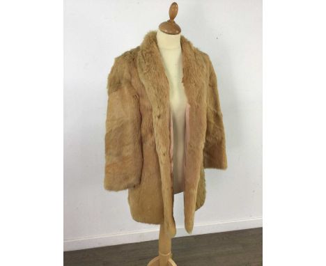 THREE VINTAGE FUR COATS,including a light coloured example (3)