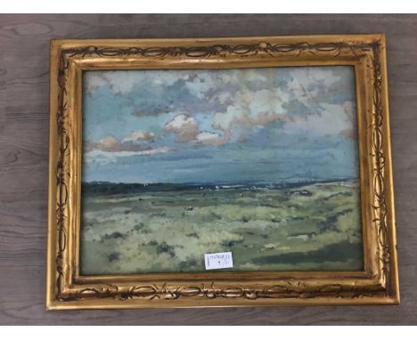 SCOTTISH SCHOOL,ROYAL TROON, 11TH TEE,oil on board,framed and under glass,39cm x 49cm overall, along with an oil on board, de