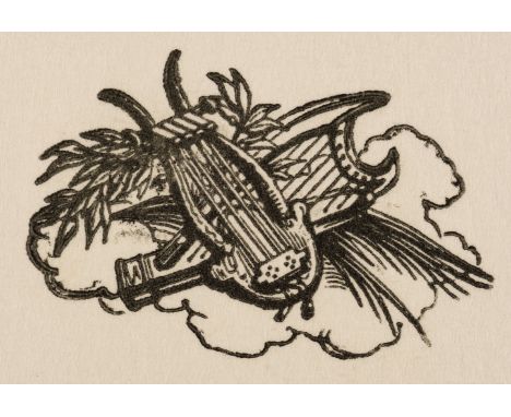* Attributed to John Bewick (1760-1795). Printer's Device for J. Catnach, an original wood engraved boxwood printing block, s