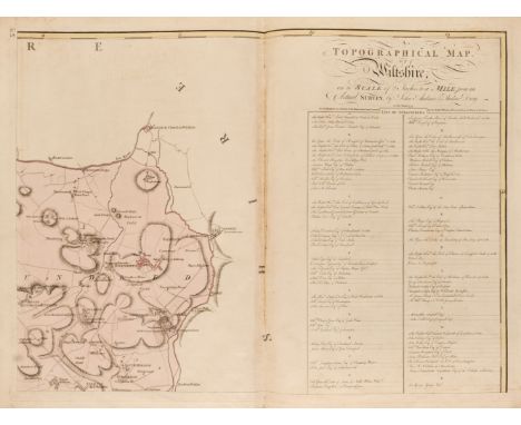 Wiltshire. Andrews (John &amp; Dury Andrew), A Topographical Map of Wiltshire on a Scale of 2 inches to a mile from an Actual