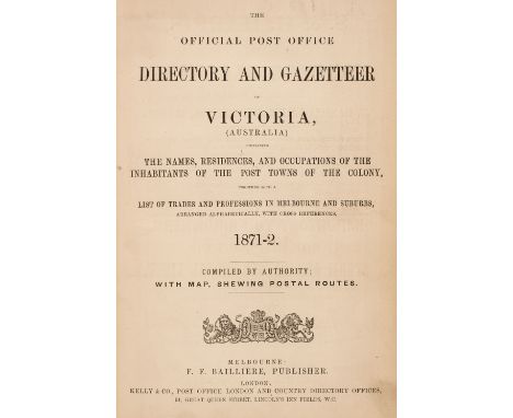 Post Office Directory Australia. The Official Post Office Directory and Gazetteer of Victoria (Australia), containing the nam