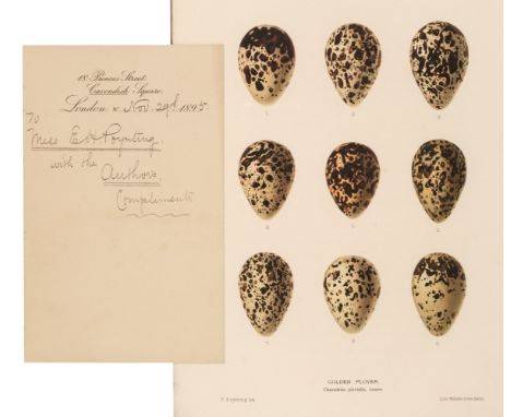 Poynting (Frank). Eggs of British Birds, with an Account of their Breeding-Habits. Limicolae, parts 1-4 (all published), 1st 